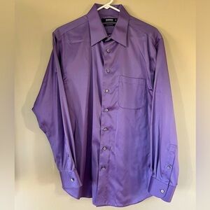 Murano Liquid Cotton Purple Button Down Shirt